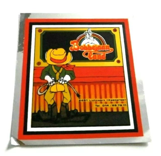 Souvenir-Aufkleber Bobbejaanland Freizeitpark Wild West Kasterlee Belgien 70er