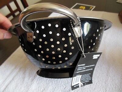 The Sharper Image Stainless Steel  (( 3qt. ))  Colander *** Free  Shipping
