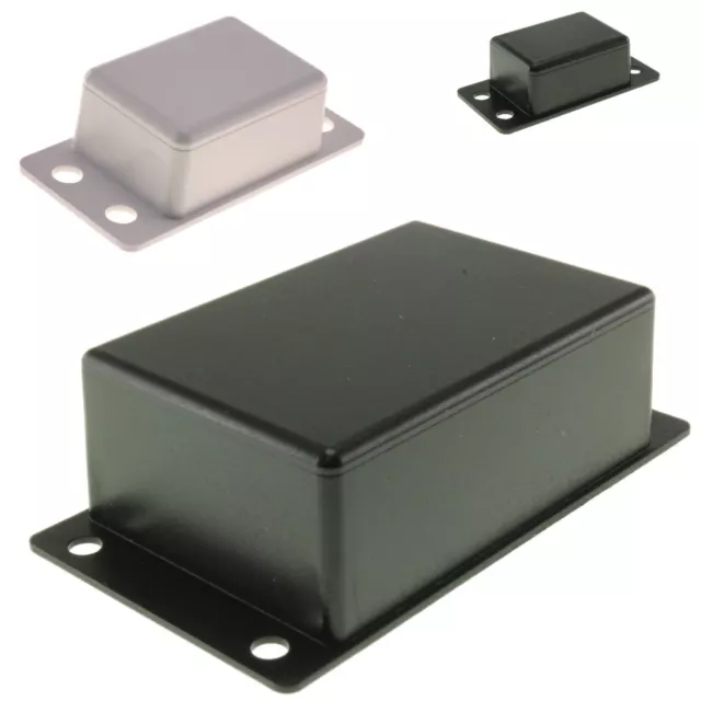 ABS Plastic Box with Mounting Flanges ALL SIZES for Electronics Hobby Projects