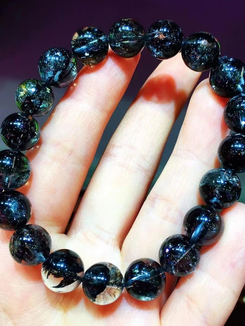 10mm Natural Pretty Herkimer Diamond Crystal Round Beads Bracelet AAAA