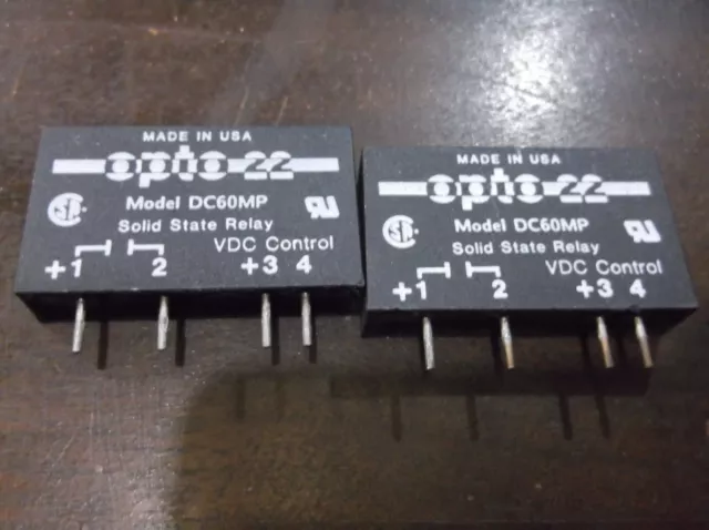 Lot Of 2 Opto 22 Dc60Mp Solid State Relays (Bin18)