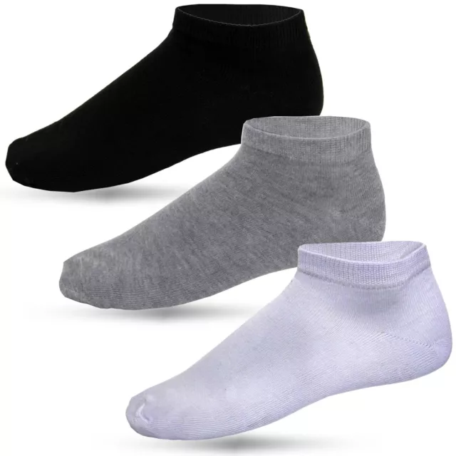 12 PAAR Sneaker Socken Herren Sport Freizeit Kurzsocken Füßlinge schwarz weiß