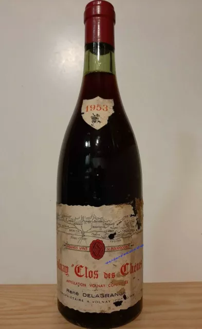 vin Bourgogne 1x VOLNAY 1953 Clos des Chênes 1er Cru Delagrange 75cl burgundy