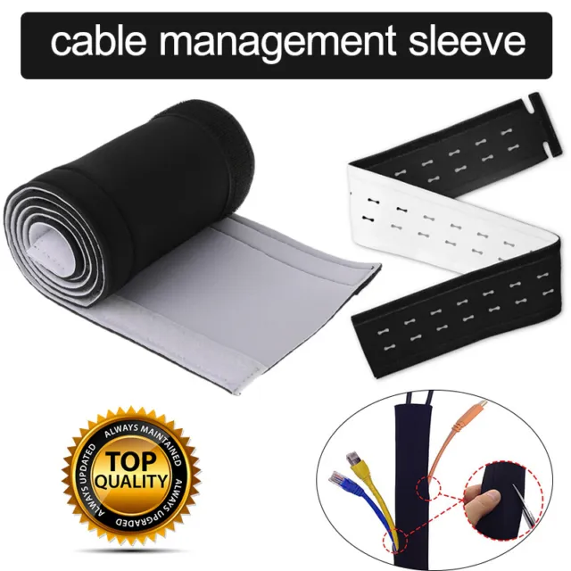 Neopren Kabelkanal Schlauch mit Klettverschluss Kabel Management zum Kabelkanal