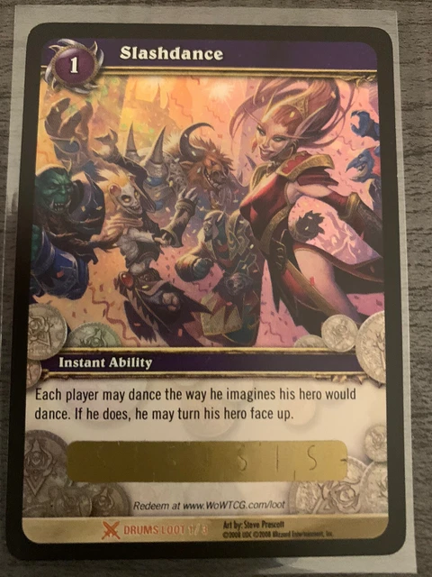 Slashdance Unscratched World of Warcraft Loot Card WOWTCG