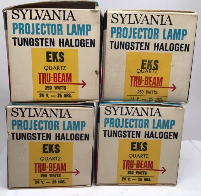 4 bombillas proyector halógeno de tungsteno de cuarzo Sylvania EKS 24V 250W nuevas (60)