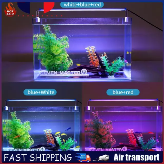 Aquarium Light Bar LED Fish Tank Slim Clip on Lamp Plant Lighting EU (58cm) FR