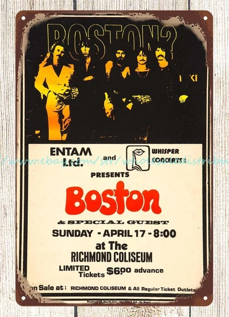 master bedroom ideas 1977 Boston Richmond VA Concert Poster metal tin sign