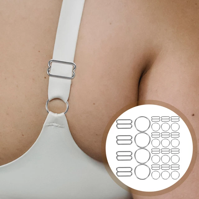 20 paia di ganci per cinturini per reggiseni cucire per costumi bagno,