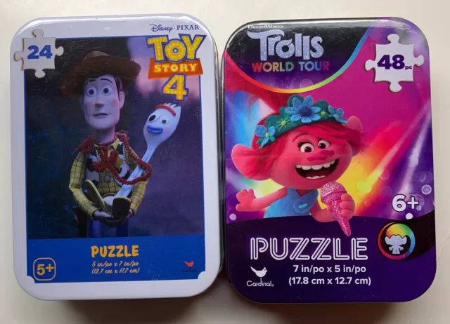 DreamWorks Trolls & Disney Pixar Toy Story4 Puzzles Bundle Lot Of 2