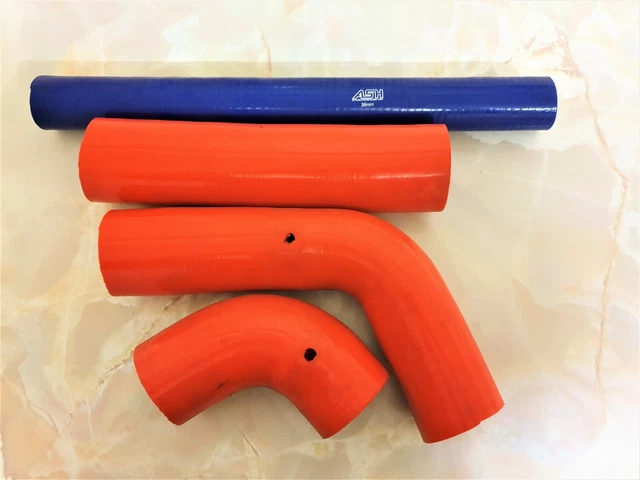 Lotto di lavoro vari tubi in silicone 4 e 5 strati 90 e 60 gradi gomito 38,55,60,65 mm ID