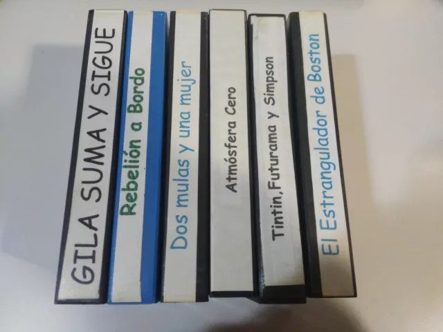 Lote 8 - 6 X Vhs Cintas De Video Originales Grabadas - Para Regrabar Encima