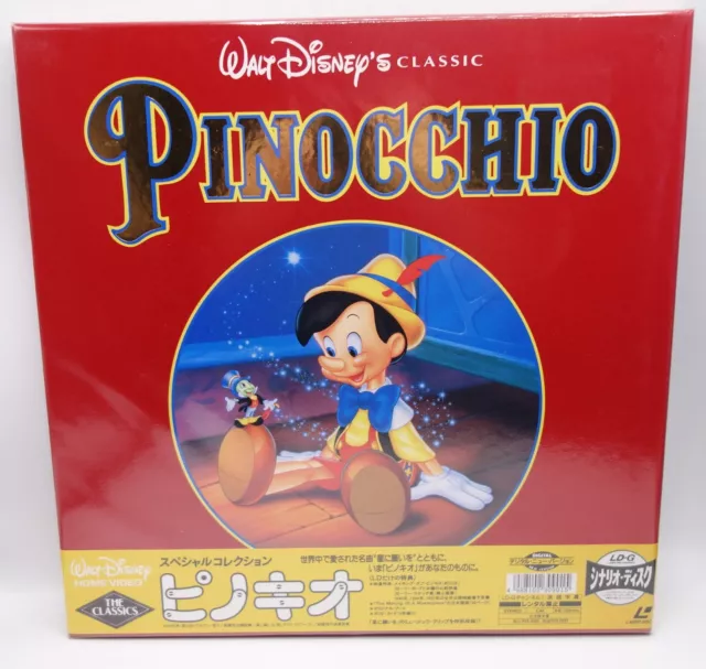 Official Japanese Laserdisc LD-Box Disney Pinocchio Special Collection 3LD+Bonus