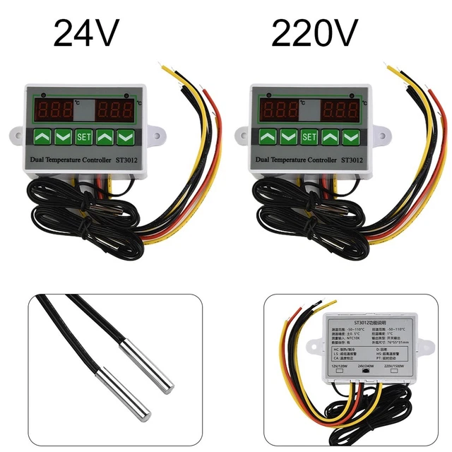 Double contrôle précis de la température avec deux relais de sortie 12V 24V D