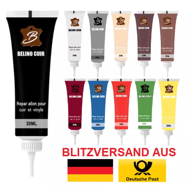 20 ml Leder-Reparatur-Gel Flüssigleder 11 Farben Autos Sofa Taschen Jacke Schuhe