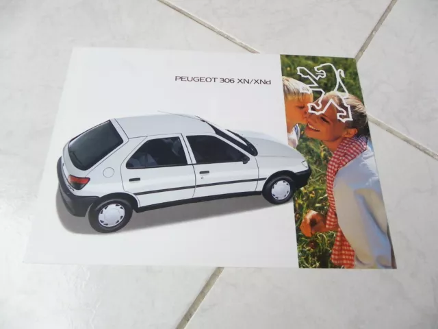 Peugeot 306 XN XNd NL brochure catalogue dépliant prospectus