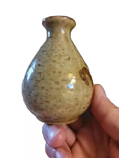 Otagiri Japan Pottery 3" Mini Bud Vase Hand Painted Floral Vintage 2