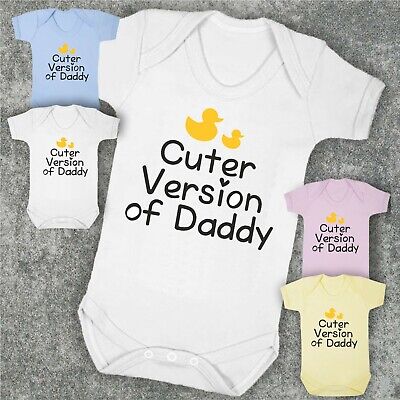 CUTER VERSION OF DADDY > Baby Bodysuit Babygrow Vest Funny Father's Day Gift