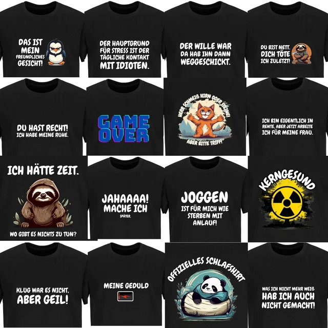 LUSTIGE TSHIRT SPRÜCHE Fun Ironie Sarkasmus witzig Job Arbeit Büro