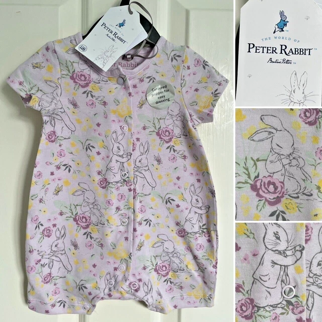 Tu PETER RABBIT Baby Girls Pink All-in-One Romper Suit - 3-6 Months - New!