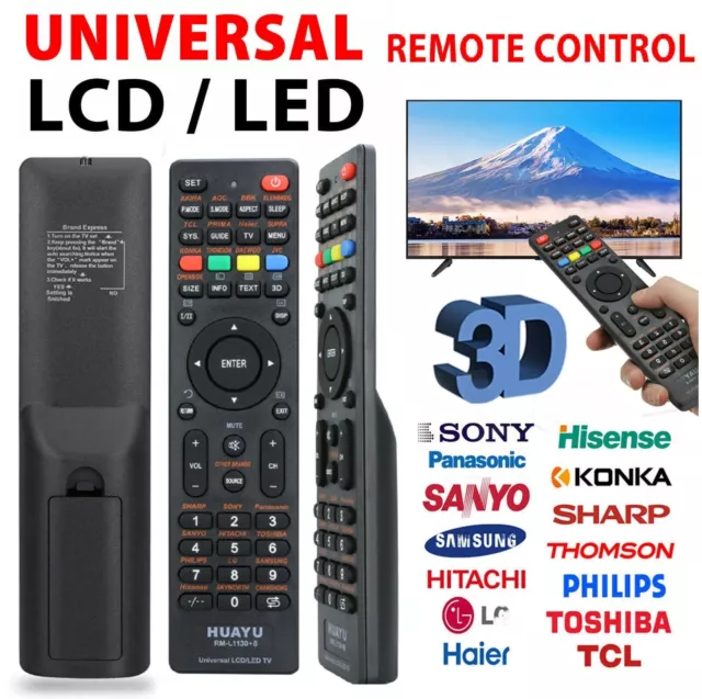 Universal LCD/LED/3D TV Remote for Samsung/Panasonic/PHILIPS/SONIQ QT-112 AUS