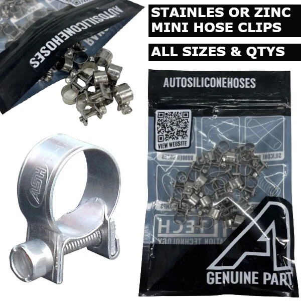 MINI HOSE Clip Clamp Jubilee Fuel Line Petrol Pipe Clamps Clips