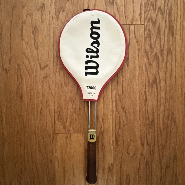 Vintage Wilson T2000 Jimmy Connors Steel Tennis Racket Strung Cover Retro - Österreich Vintage Wilson T2000 Jimmy Connors Steel Tennis Racket Strung Cover Retro - Österreich