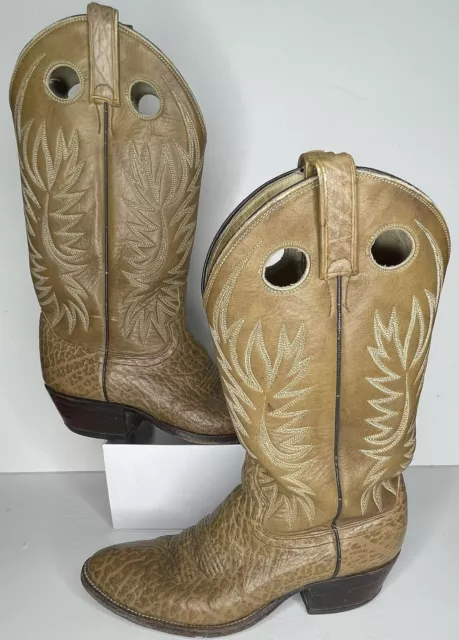 Dan Post Brown Ostrich Western Cowboy Boots Women’s Size 8 1/2D