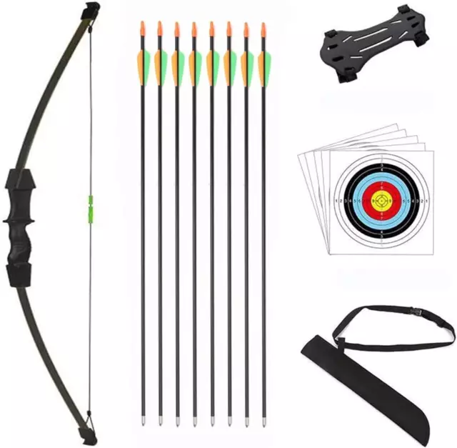 Bow and Arrow Set for Children Outdoor Youth Recurve Junior Archery Training for