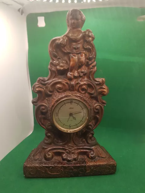 VecchiA Sveglia  KAISER Da Tavolo IN GESSO NON FUNZIONANTE 