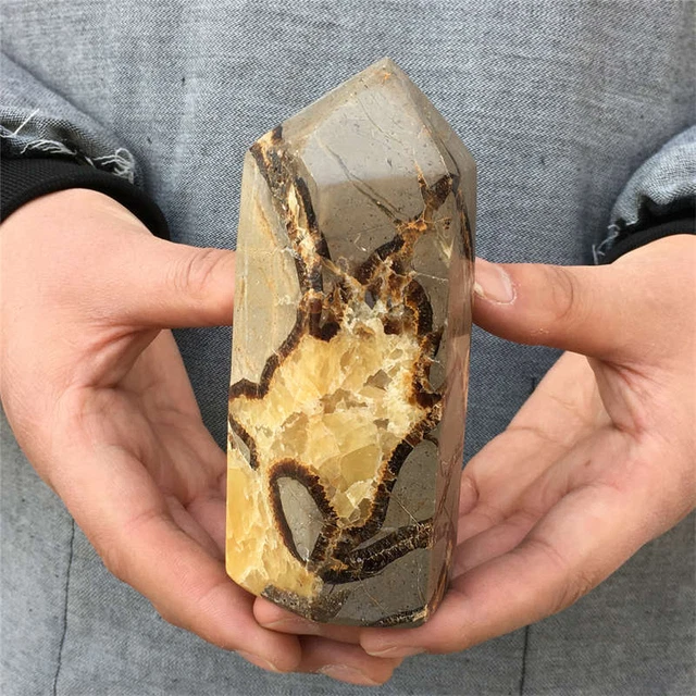 508g Natural Dragon Septarian Obelisk Quartz Crystal Point Reiki Healing Gem