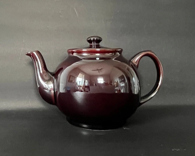 Large 40 oz. Vintage PSI Treacle Glaze Brown Betty Teapot Mirror glaze