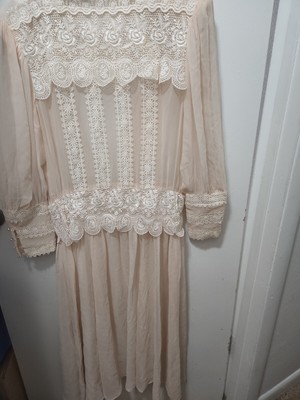 Vtg Jessica McClintock Wedding Dress Size 13/14 Read Description