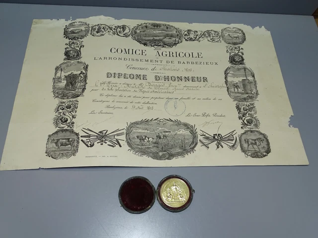 TERCERA REPUBLICA FRANCESA Médaille, Concours général agricole de Paris