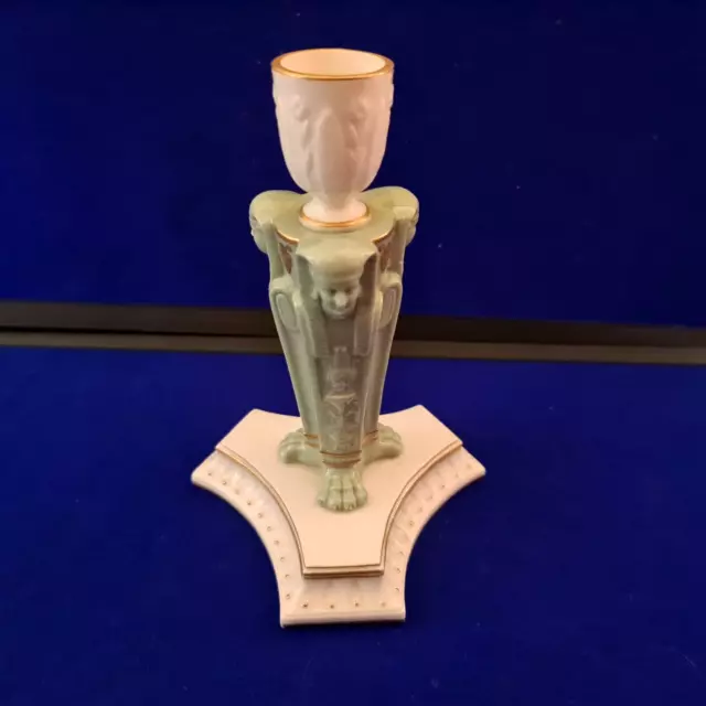 Royal Worcester Egyptian Revival Porcelain  Candlestick  Dated Marked 1880