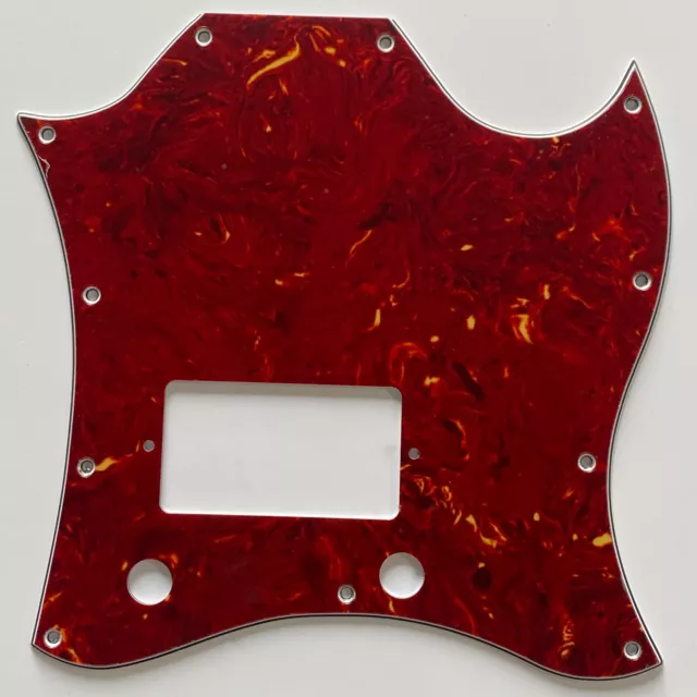 Guitar Pickguard For Gibson SG Standard Single Humbucker,4 Ply Red Tortoise