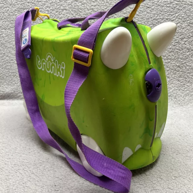 TRUNKI MONSTER SIT And Ride On Case With Strap Key Purple Green