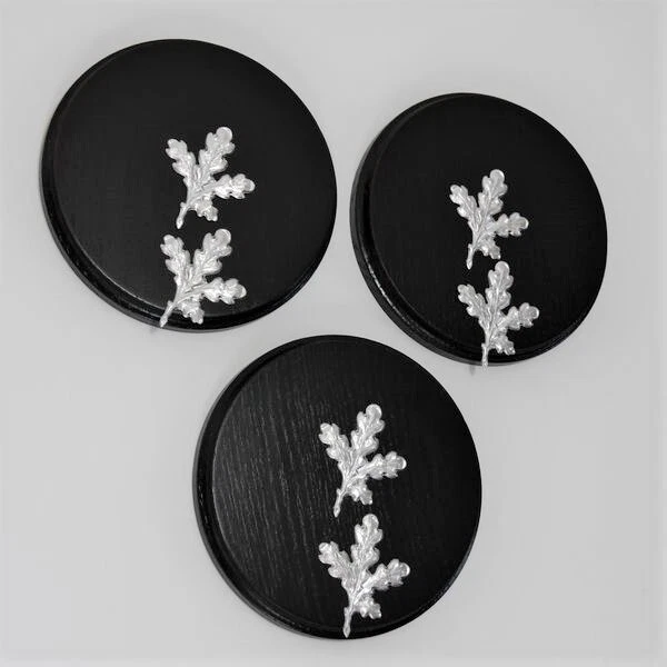 3 Keilerschilder Tablero Keiler Escudo de Trofeo Redondo Oscuro Af 15cm + 6X