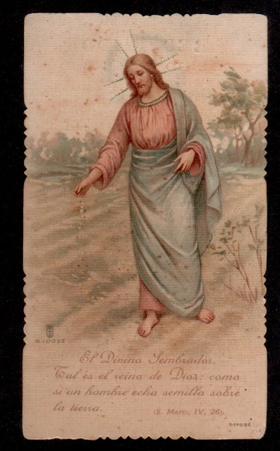 Santino Holy Card SANTA LEGA EUCARISTICA  n° 10038 GESU' SEMINATORE  CROMO