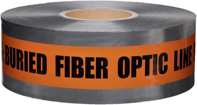 Underground Detectable Warning Tape [5 Mil Thick]: 3 In. X 1000 Ft. (Ora