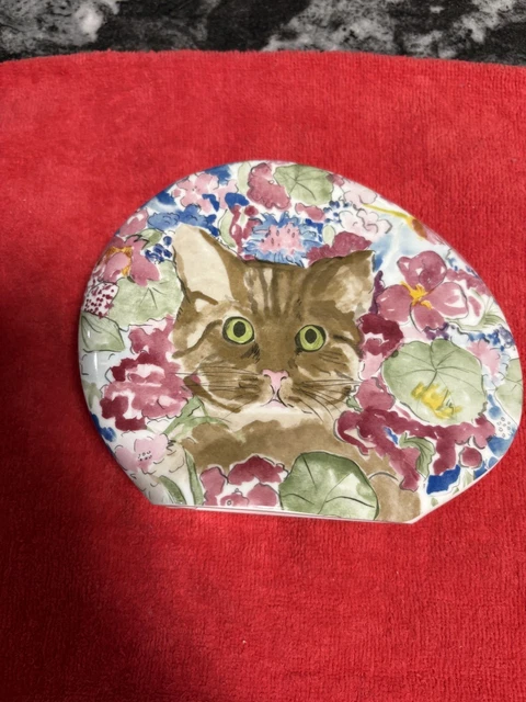 1985 MINOU-ETTES CAT Vase by C. Pradalie Porcelain Vase ~ Made In