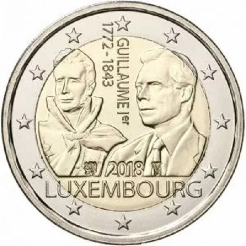 1x 2euro commémorative Luxembourg 2018 - Guillaume Ier (neuve)