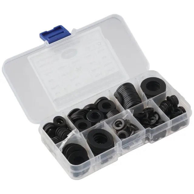684PCS Black Assortment Washer 9 Sizes Flat Ring  Sump Plug Oil Seal