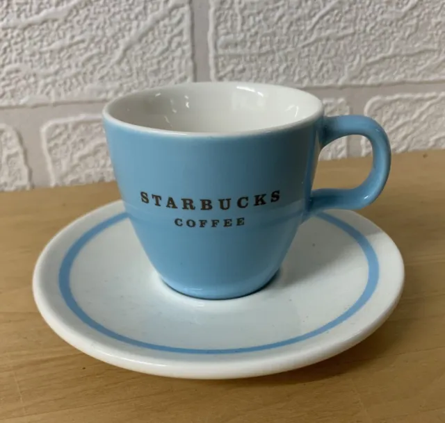 Starbucks Light Blue Tea Coffee Mug With Saucer Christmas With SKU New