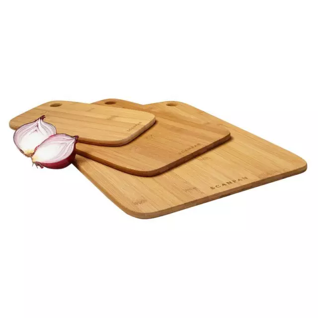 Scanpan Bamboo 3 Piece Cutting Board Set