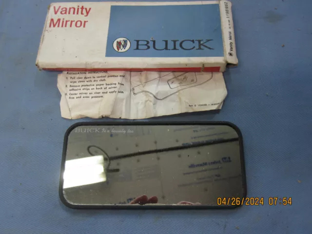 NOS 1968 1972 Buick Vanity Mirror Sunvisor "Buick is a beauty too" GM 981662