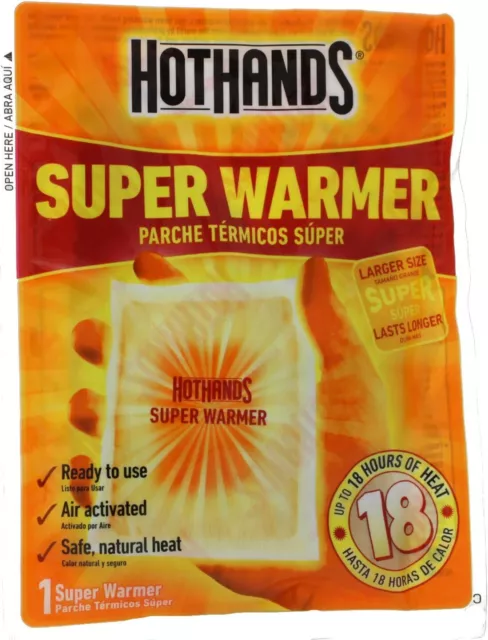 5 HotHands Super Warmer Hand Body Warmer 18 Hours of Heat
