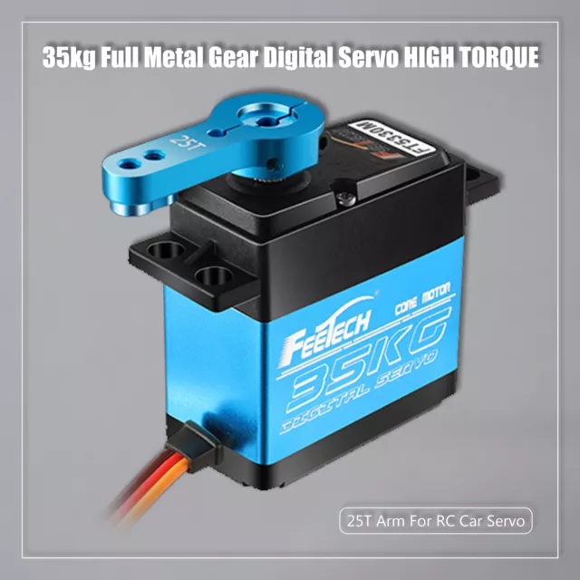 2x 35kg Digital Servo RC Auto Servo wasserdicht mit 25T Servo Arm für RC Roboter 2