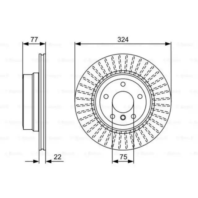 BOSCH 2x Disques de Frein Arrière 324 Ventilé pour BMW 1er Coupé E82 E88