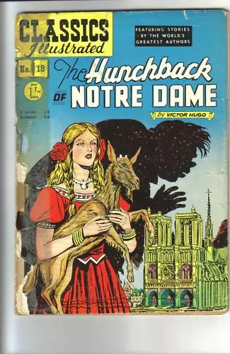 Classics Illustrated #18  HUNCHBACK of NOTRE DAME Victor Hugo. British UK 1952!